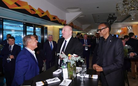 Президент Ильхам Алиев наблюдал за финалом Лиги Европы