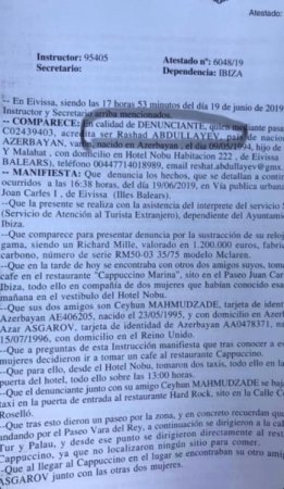 Имя туриста, ограбленного на Ибице – Рашад Абдуллаев