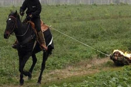 В Азербайджане жестоко избили молодую женщину и, привязав ее к лошади, погнали животное