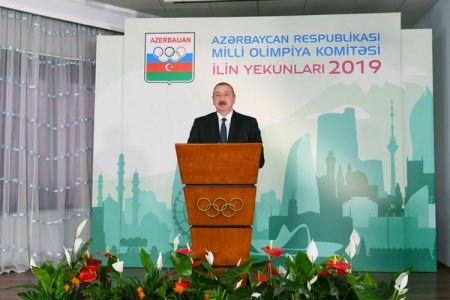 Президент Азербайджана Ильхам Алиев принял участие в церемонии, посвященной спортивным итогам 2019 года