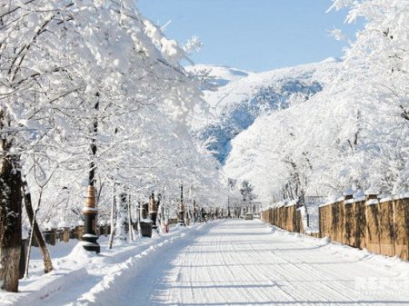 Высота снежного покрова в районах Азербайджана достигла 36 сантиметров