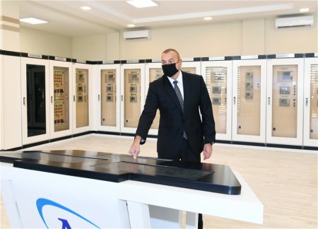 Президент Ильхам Алиев принял участие в открытии капитально реконструированной 110/35/6-киловольтной подстанции «Сураханы» 