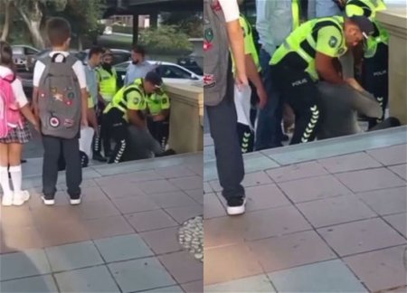 В Баку на глазах у учеников школы произошел инцидент между полицией и гражданином