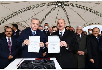 Президенты Азербайджана и Турции заложили фундамент Зангезурского коридора 