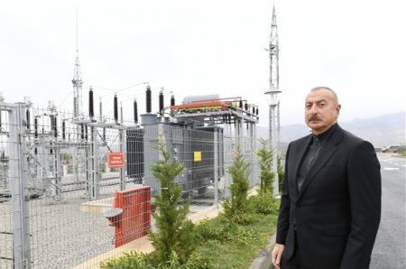 Ильхам Алиев принял участие в открытии подстанции «Джебраил»
