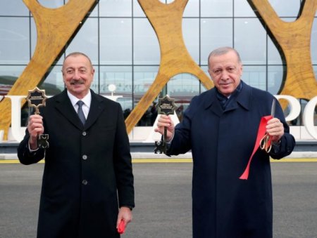 Ильхам Алиев и Эрдоган открыли Международный аэропорт Физули