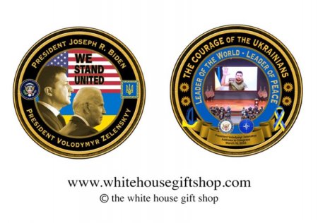 Белый дом выпустил монету, посвященную Зеленскому и Украине