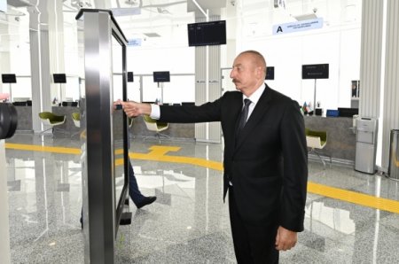 Ильхам Алиев на открытии ASAN Xidmət в Сумгаите