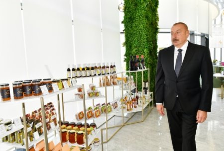Ильхам Алиев на открытии ASAN Xidmət в Сумгаите