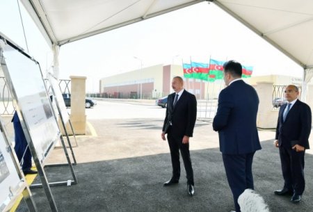 Ильхам Алиев на открытии ASAN Xidmət в Сумгаите