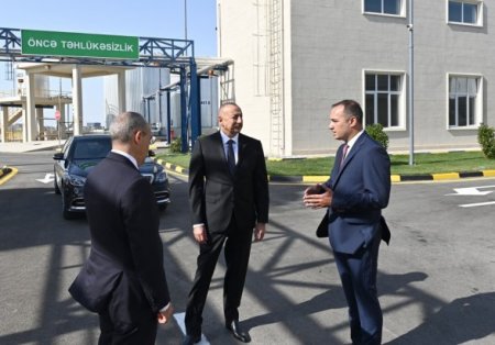 Ильхам Алиев на открытии ASAN Xidmət в Сумгаите