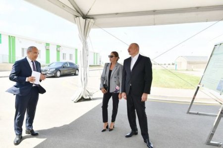 Алиевы на открытии завода Azbadam 