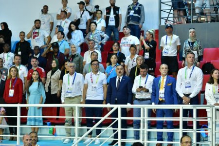 Лейла Алиева посмотрела выступления наших борцов на Исламиаде