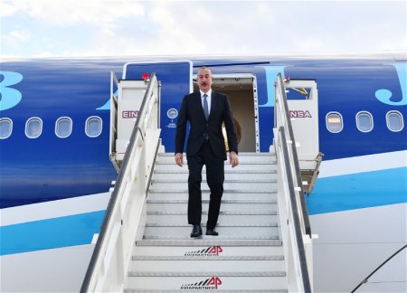 Президент Ильхам Алиев прибыл с рабочим визитом в Италию
