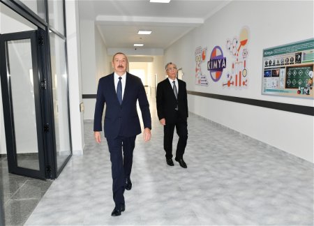 Президент Ильхам Алиев посетил новый школьный комплекс в Сураханском районе Баку - ФОТО