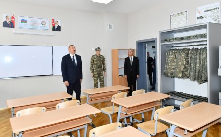 Президент Ильхам Алиев посетил новый школьный комплекс в Сураханском районе Баку - ФОТО