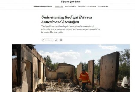 The New York Times о ситуации на армяно-азербайджанской границе