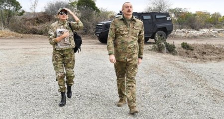 Ильхам и Мехрибан Алиевы в Агдаме 