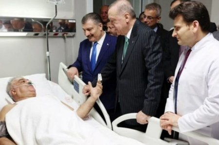 Президент Турции навестил попавших в аварию Бинали Йылдырыма и Шамиля Айрыма