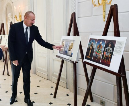 Президент Азербайджана и премьер Грузии ознакомились с выставкой «Наследие Карабахского ханства» - ФОТО Президент Азербайджана и премьер Грузии ознакомились с выставкой «Наследие Карабахского ханства» - ФОТО
