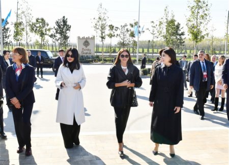 Мехрибан Алиева ознакомилась с историко-этнографическим комплексом «Вечный город» в Самарканде - ФОТО