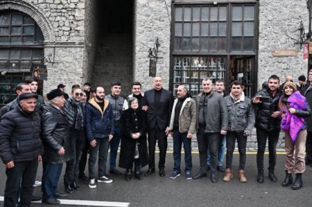 Ильхам Алиев и Мехрибан Алиева встретились с жителями Шеки - ФОТО