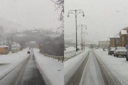 Снежная погода затруднила движение на дорогах