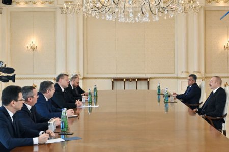 Президент Ильхам Алиев принял губернатора Астраханской области России 