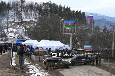 11-й день акции на дороге Ханкенди - Лачын 