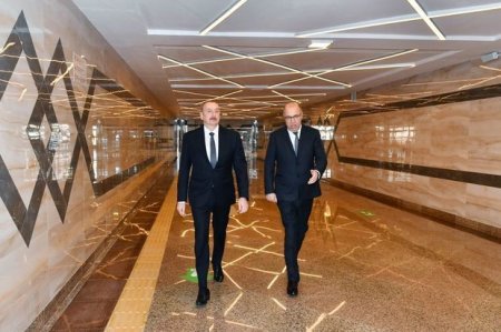 Ильхам Алиев принял участие в открытии станции метро "Ходжасан"