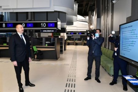 Президент Ильхам Алиев принял участие в открытии Центра DOST №5 Президент Ильхам Алиев принял участие в открытии Центра DOST №5