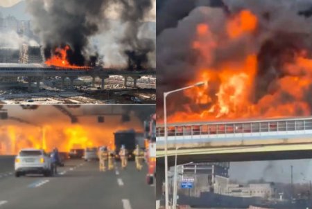 В Южной Корее загорелся тоннель скоростной автомагистрали, есть погибшие
