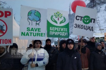 Несмотря на морозную погоду, акция протеста на дороге Ханкенди - Лачын продолжается уже 33 дня