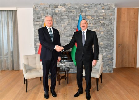 Президенты Азербайджана и Литвы встретились в Давосе