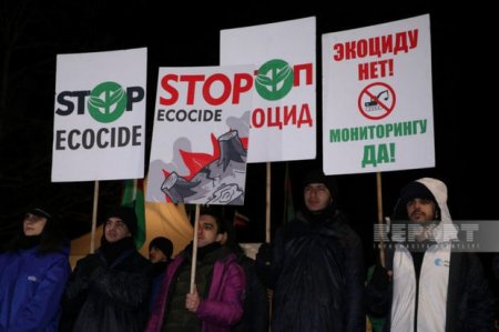 Мирная акция на дороге Ханкенди - Лачын продолжается и в ночные часы 