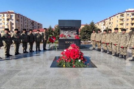 В Азербайджанской армии состоялись мероприятия по случаю 31-й годовщины Ходжалинского геноцида - ФОТО