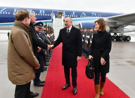 Президент Азербайджана Ильхам Алиев прибыл с рабочим визитом в Германию - ФОТО