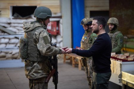 Зеленский на передовой в Донецкой области 