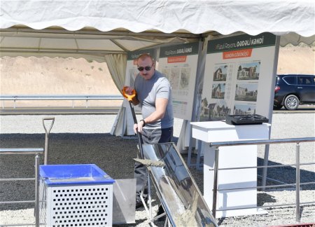 Ильхам Алиев принял участие в церемонии закладки фундамента села Дедели Физулинского района