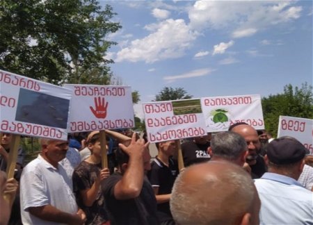 Проживающие в Грузии азербайджанцы провели акцию протеста