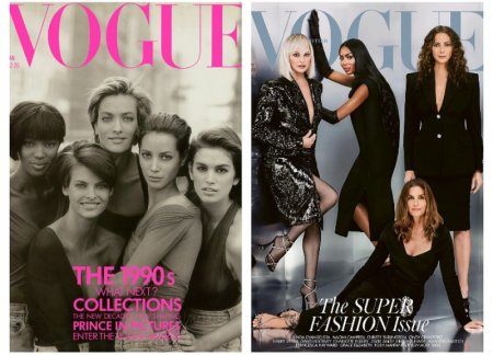 Супермодели 90-х спустя 33 года вновь снялись для обложки Vogue