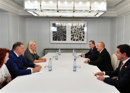 Состоялась встреча Президента Азербайджана с членом Президиума Боснии и Герцеговины и Президентом Республики Сербской 