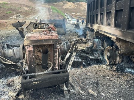 Первые кадры с места теракта на дороге Физули-Шуша - ФОТО