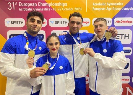 Азербайджанские акробаты выиграли два золота чемпионата Европы