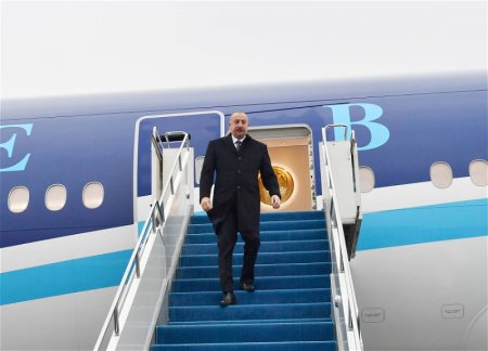 Президент Ильхам Алиев прибыл с визитом в Сербию