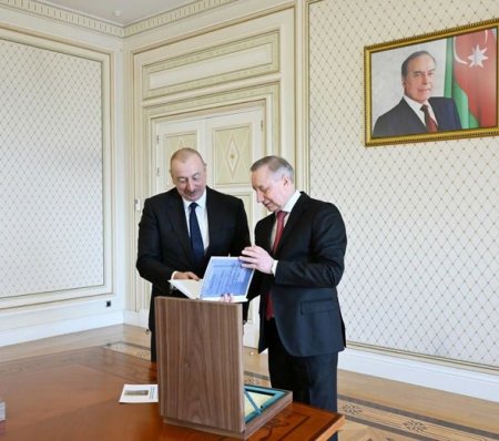 Президент Ильхам Алиев принял губернатора Санкт-Петербурга 
