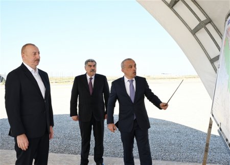 Ильхам Алиев заложил фундамент Ширванского оросительного канала