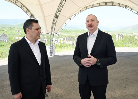 Президенты Кыргызстана и Азербайджана посетили Агдам