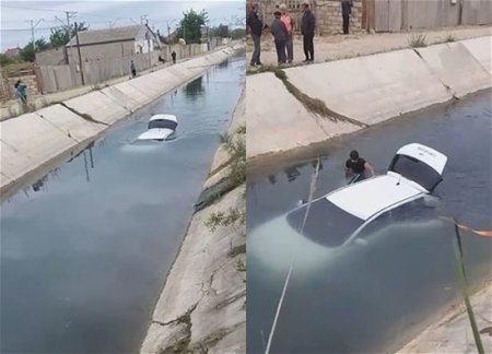 В поселке Сарай автомобиль упал в водоканал