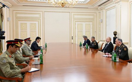 Президент Ильхам Алиев принял председателя Объединенного комитета начальников штабов Пакистана